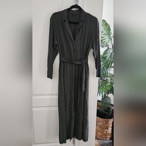 Massimo Dutti Green Long Sleeve Dress